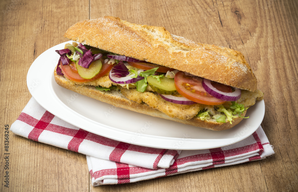 Baguette de pollo Baguette de pollo
