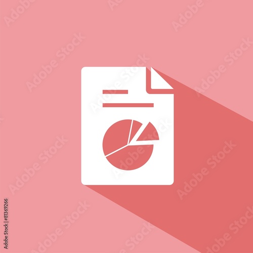Icono hoja gráfico sectores sosa sombra
