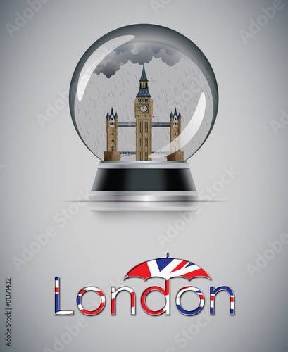 London snow globe