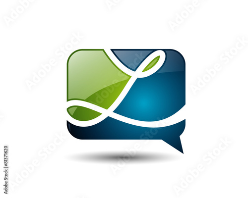 letter L bubble speak