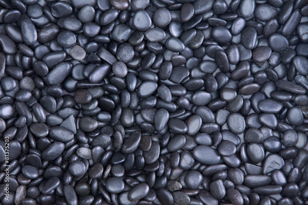Background texture of waterworn black pebbles Background texture of waterworn black pebbles