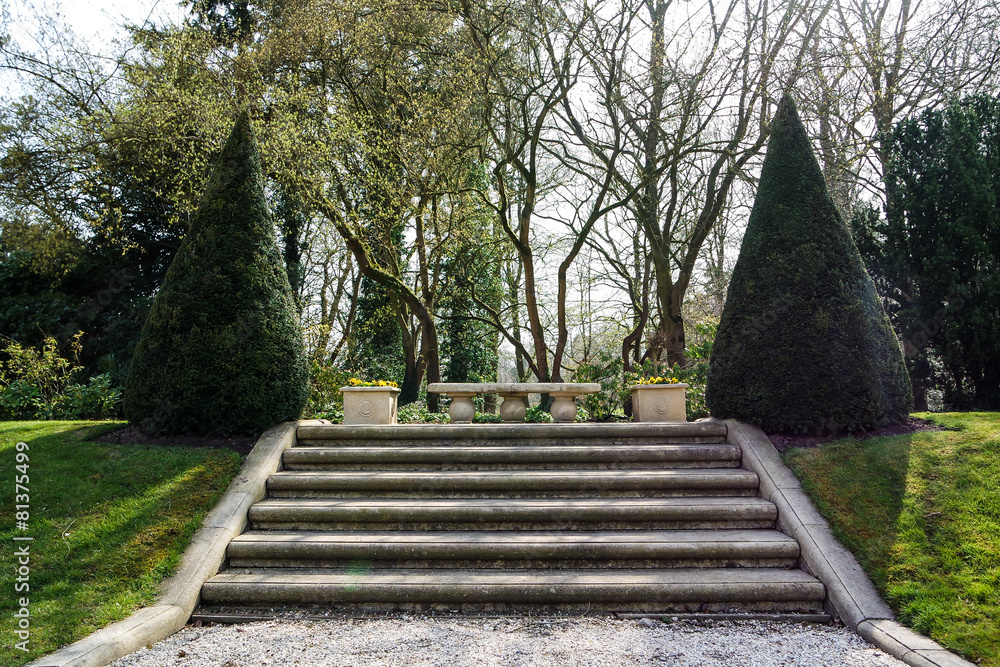 Stairs in a garden