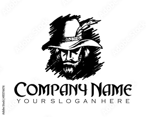 man male hunter logo image vector