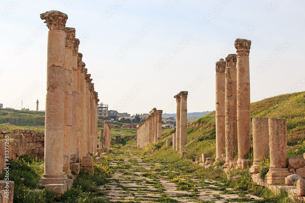 Ruins of the ancient Jerash,  in modern Jordan