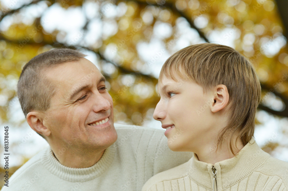 Fototapeta premium father and son 
