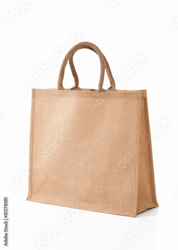 Bag. Textile eco bag on white background