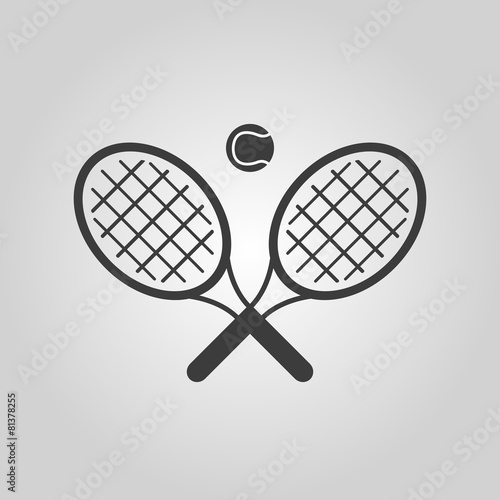 The tennis icon. Game symbol. Flat