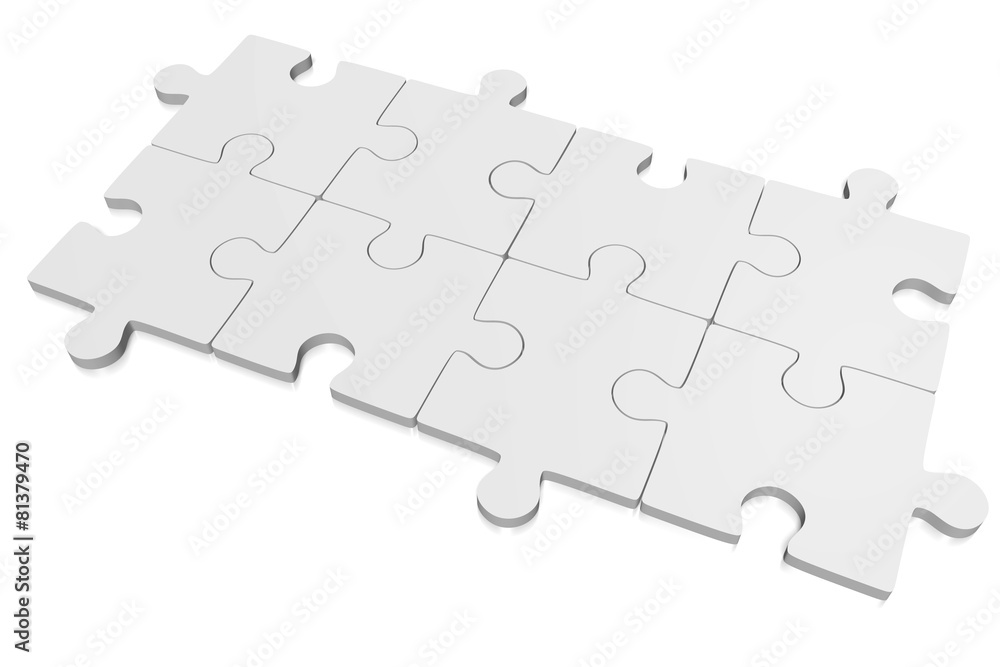 3D puzzle concept 3D puzzle concept