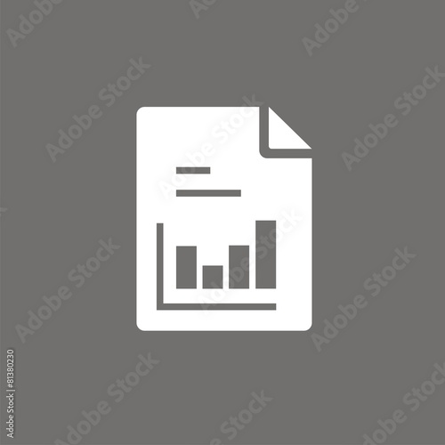 Icono hoja gráfico barras FO