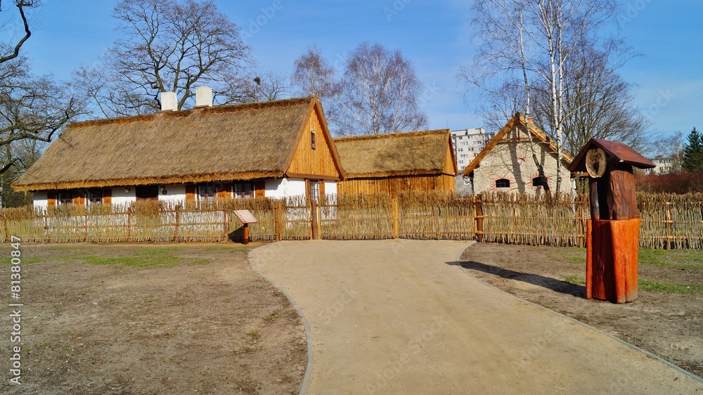 Farm, wooden and brick buildings of the area of the museum Farm, wooden and brick buildings of the area of the museum