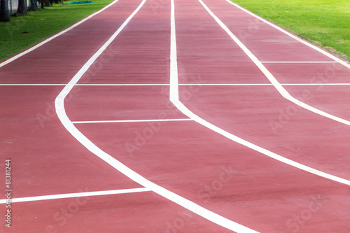 Lanes of a running track