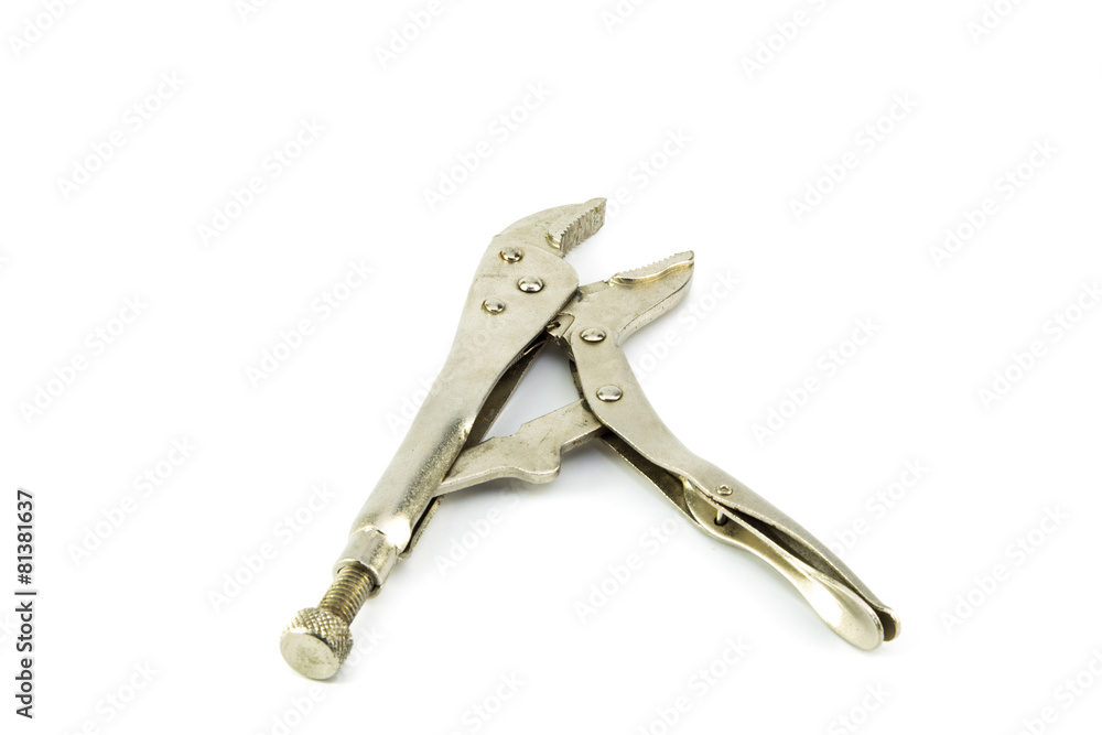 locking pliers isolated on white background locking pliers isolated on white background