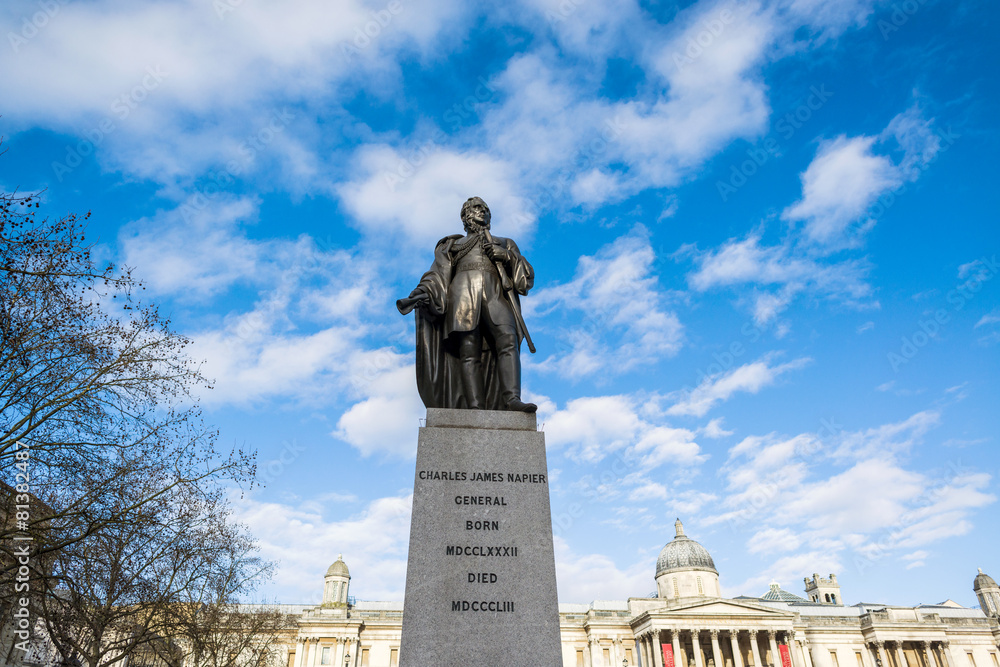Fototapeta premium Statue of General Sir Charles James Napier in Trafalgar Square