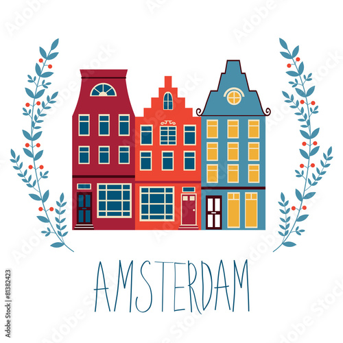 Cute Amsterdam houses set