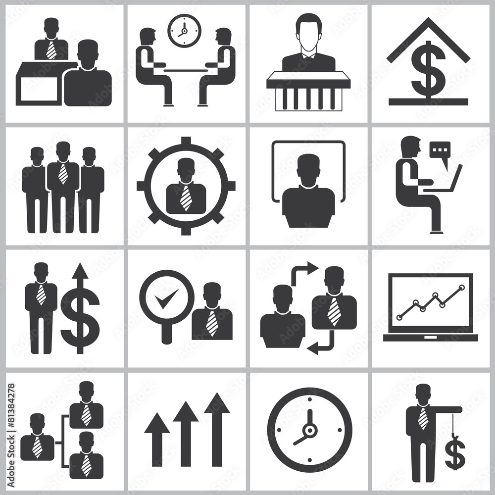 business management icons business management icons