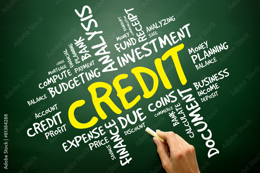 CREDIT word cloud, business concept CREDIT word cloud, business concept