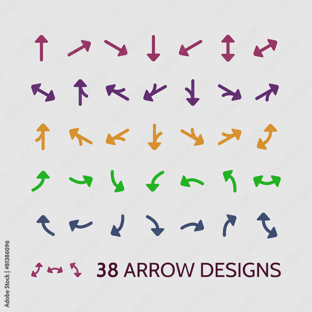 Arrow Sign Icon Set Vector Design