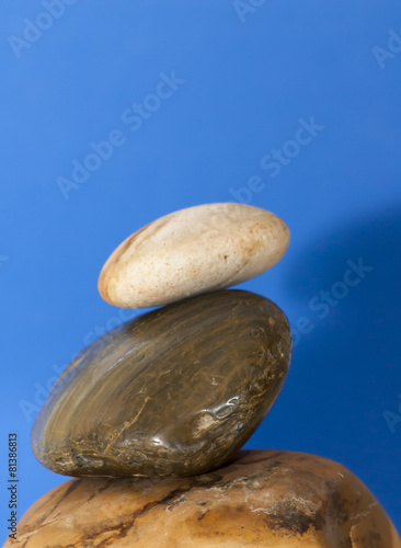 Canvas Print Piled Stones