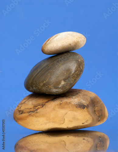 Canvas Print Piled Stones