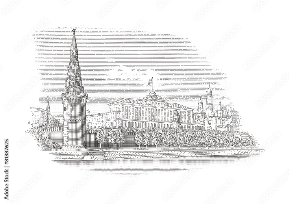 Moscow Kremlin vector