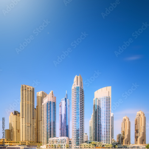 The beauty panorama of Dubai marina. UAE