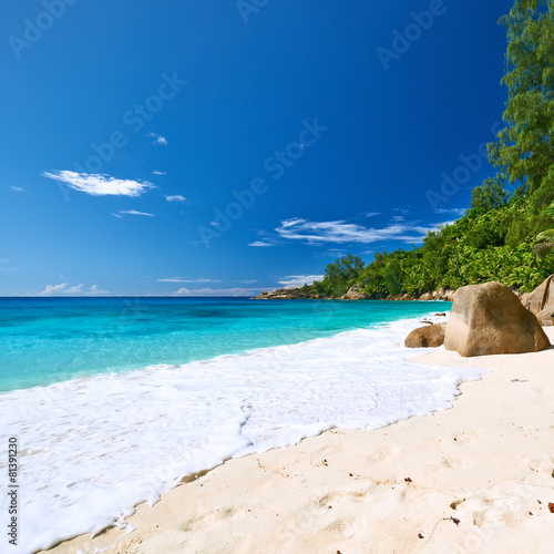 Beautiful Anse Intendance beach at Seychelles