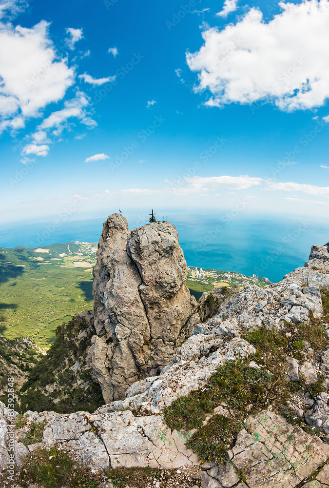 High rocks Ai-Petri of Crimean mountains