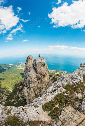 Fotografie High rocks Ai-Petri of Crimean mountains
