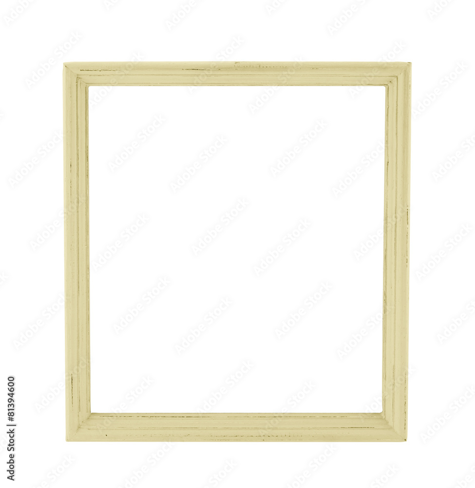 Pastel color wood photo frame in country rustic style isolated o Pastel color wood photo frame in country rustic style isolated o