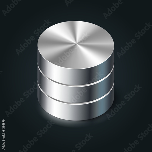 Data Storage Icon, vector database illustration