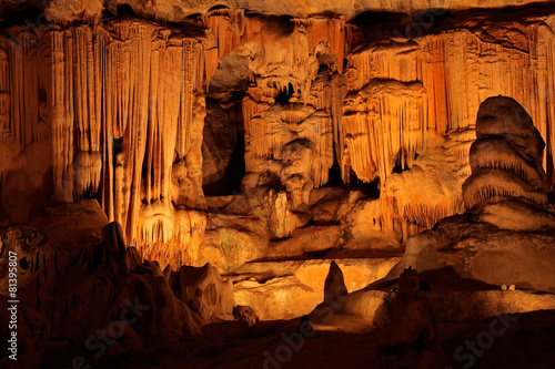 Limestone formations in the Cango caves