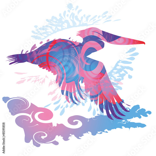 Fliegender Pelikan