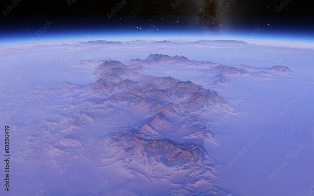 Fototapeta premium Alien Desert Exo Planet