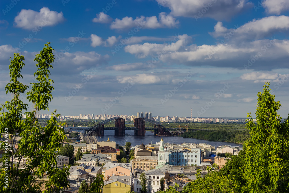 View of the Podil and Troeshchina