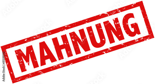 Mahnung Stempel rot
