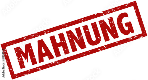 Mahnung Stempel rot