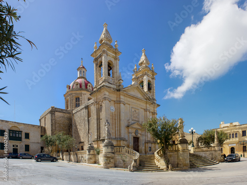 main church of Sannat in Gozo, Malta