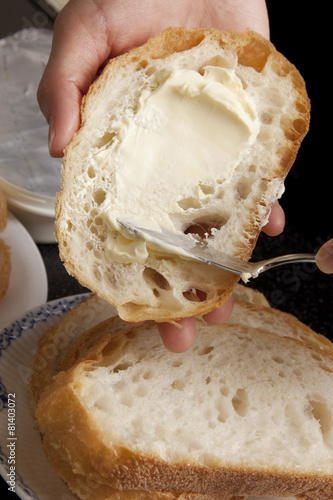 パンとバター　French bread and butter