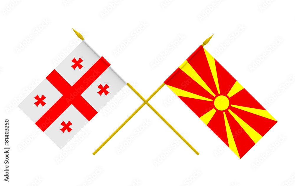 Flags, Georgia and Macedonia