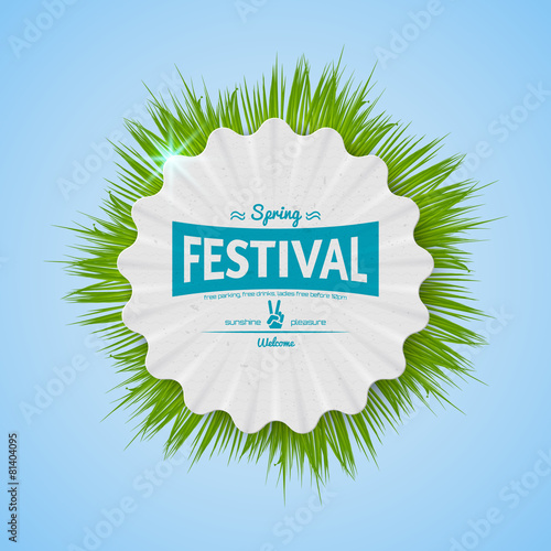 Spring Festival realistic badge