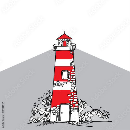 Hand-drawn Lighthouse for your design