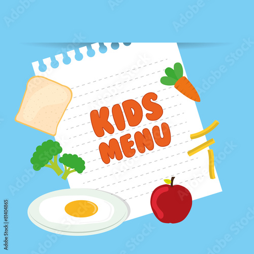 Kids menu design.