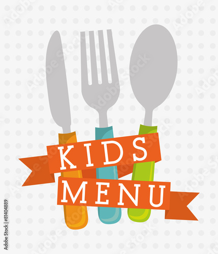 Kids menu design.