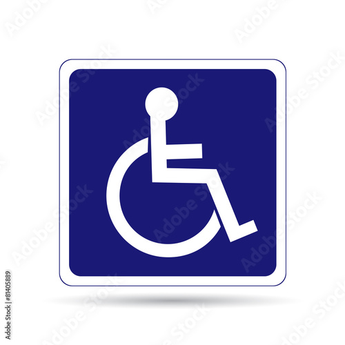 Handicapped person sign