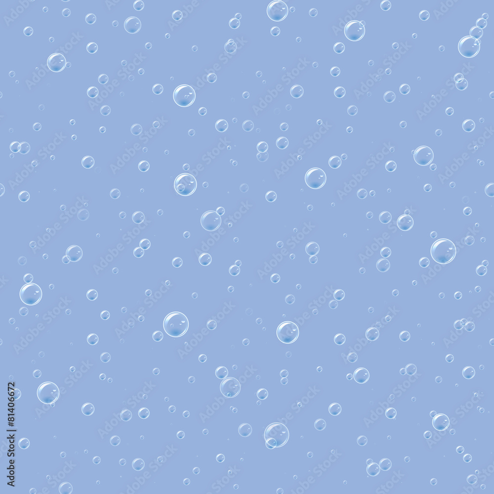 Vector seamless pattern with bubbles