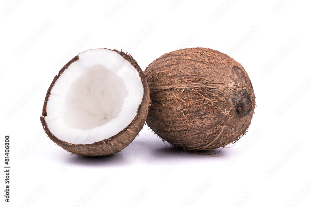 Coconut with half