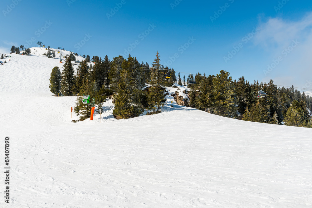 View of Austrian Alps, Mayrhofen ski resort