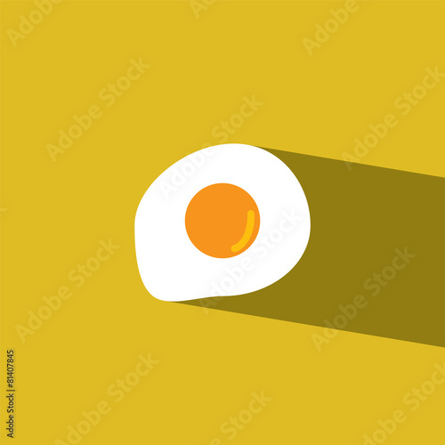 fried eggs flat icon  vector illustration eps10