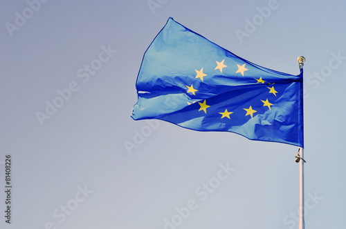 EU flag and space for text