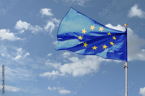 EU flag and space for text